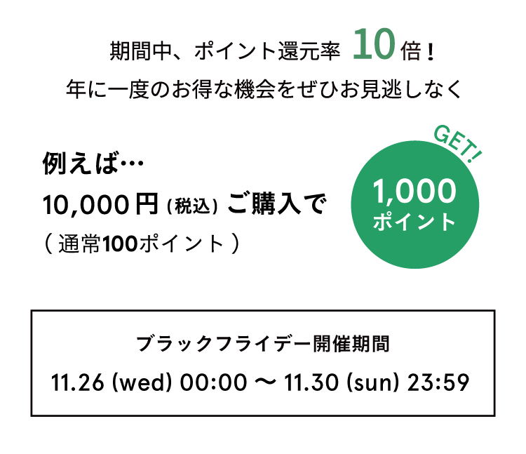 全商品対象ポイント10倍